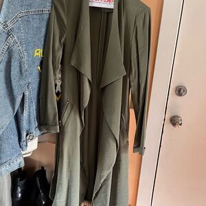 Olive Green Women's Drape Jacket